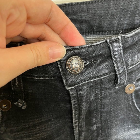 R13 Boy Straight Distressed Jean in Black Size 25 - Picture 3 of 6